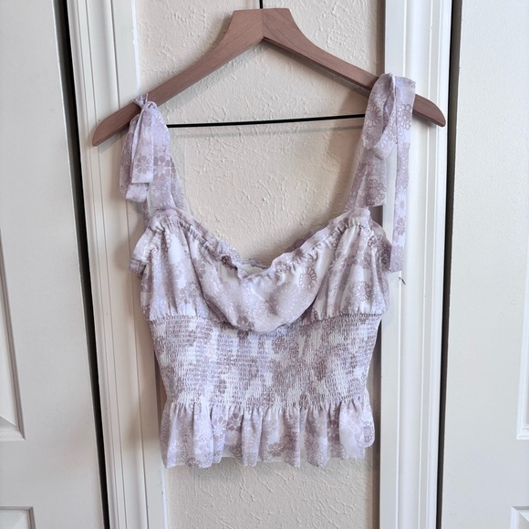 Wilfred Floral Smocked Ruffle Top - White - Picture 2 of 5